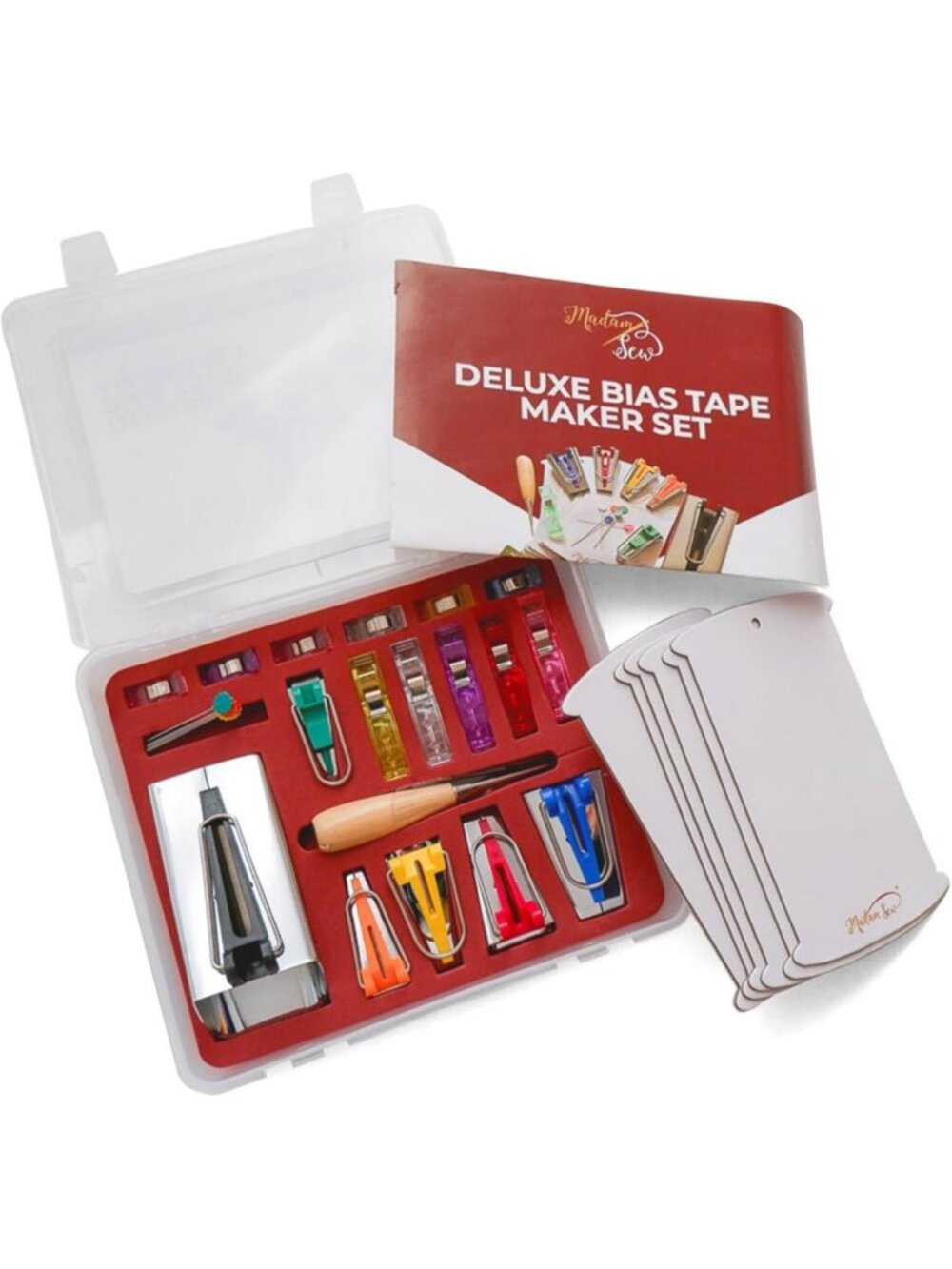 30pc Bias Tape Maker Set - Precision Quilting Tools for Perfect Tapes & Bindings